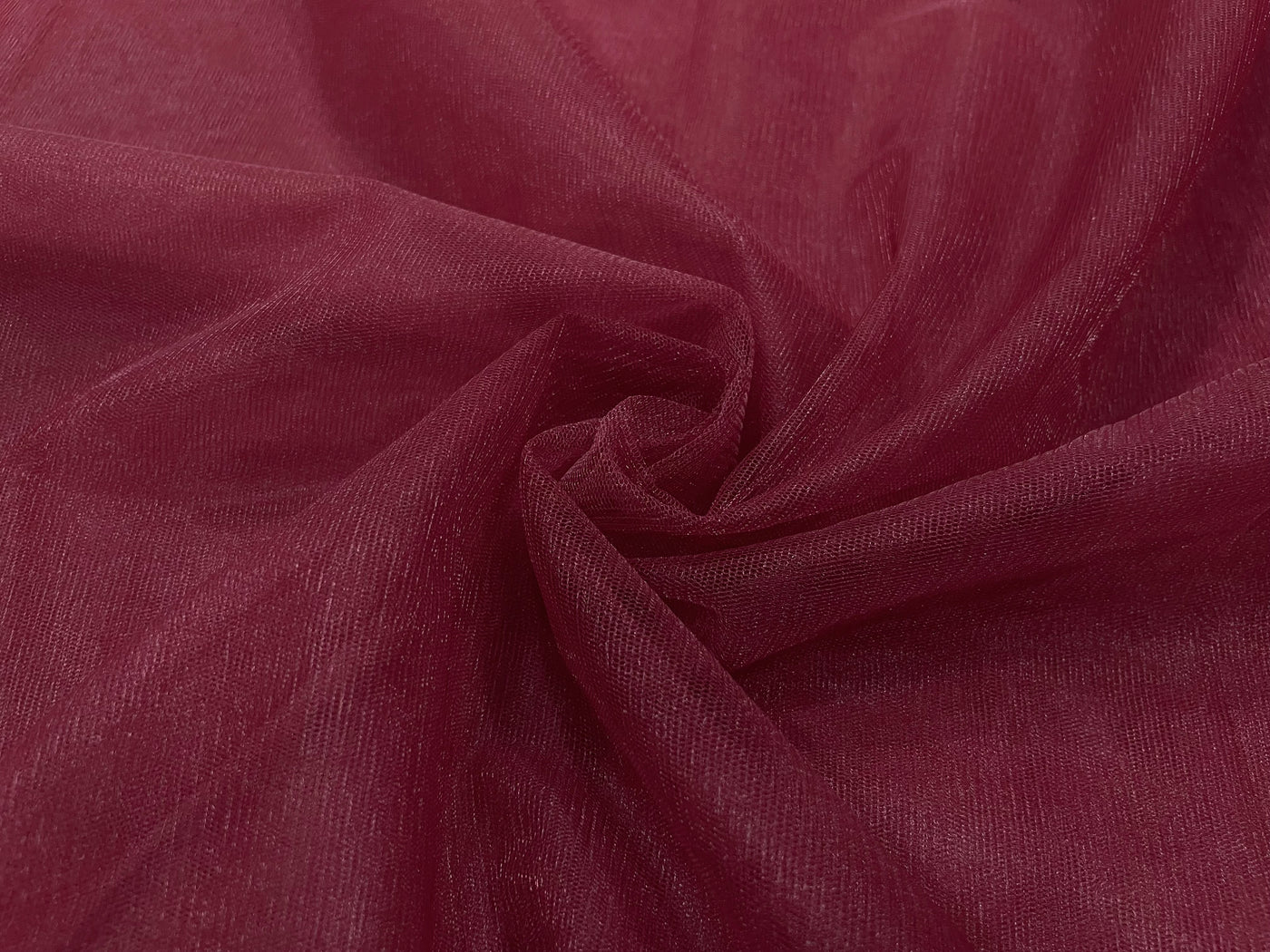 Maroon Plain Soft Net Fabric