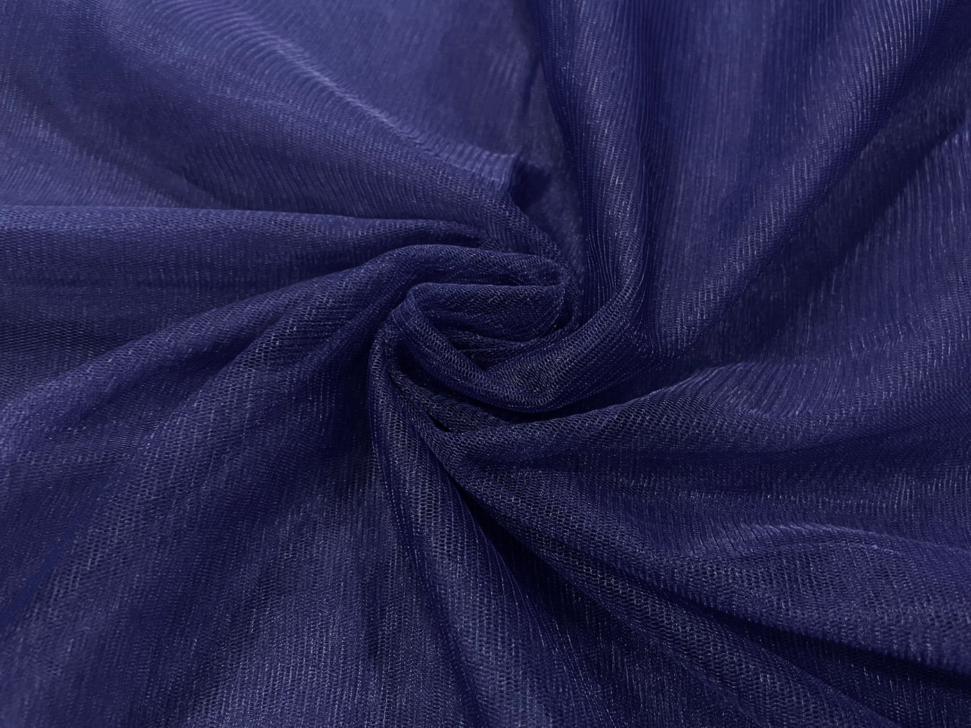 Navy Blue Plain Soft Net Fabric