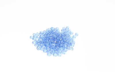 Blue Faceted Glass Beads