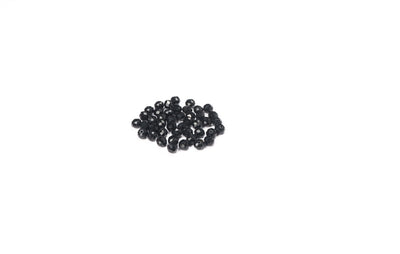 Black Faceted Glass Beads