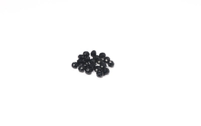 Black Faceted Glass Beads