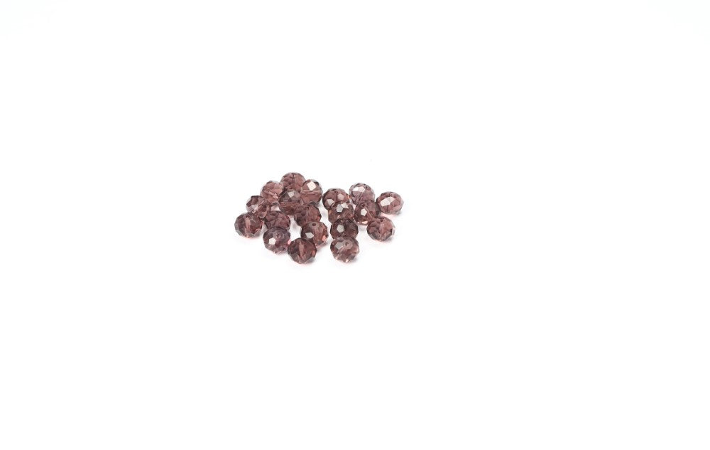 Brown Faceted Glass Beads