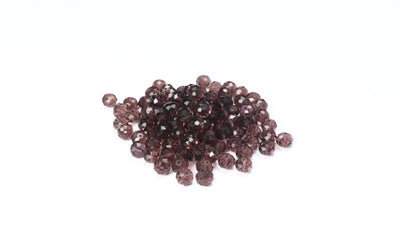 Brown Faceted Glass Beads