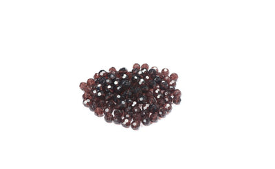 Brown Faceted Glass Beads