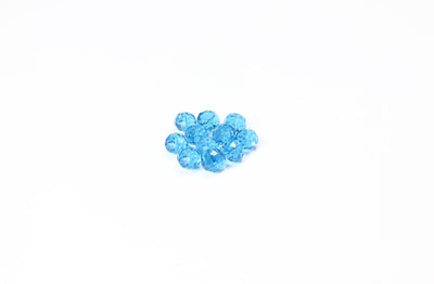 Blue Faceted Glass Beads