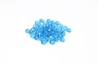 Blue Faceted Glass Beads