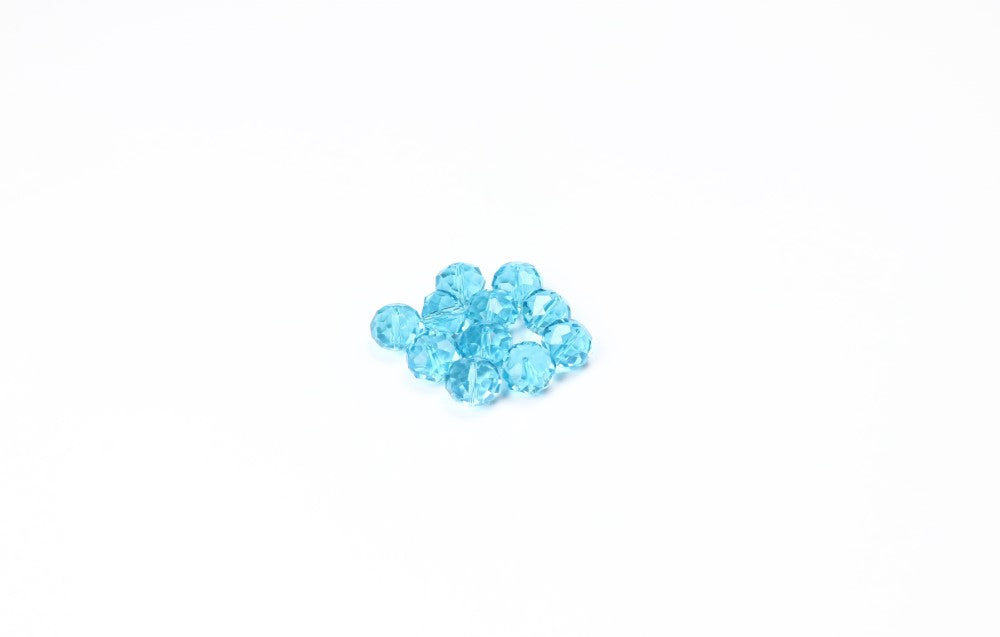 Blue Faceted Glass Beads