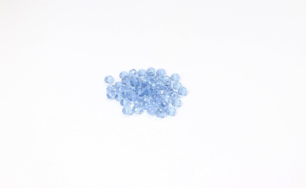 Blue Faceted Glass Beads