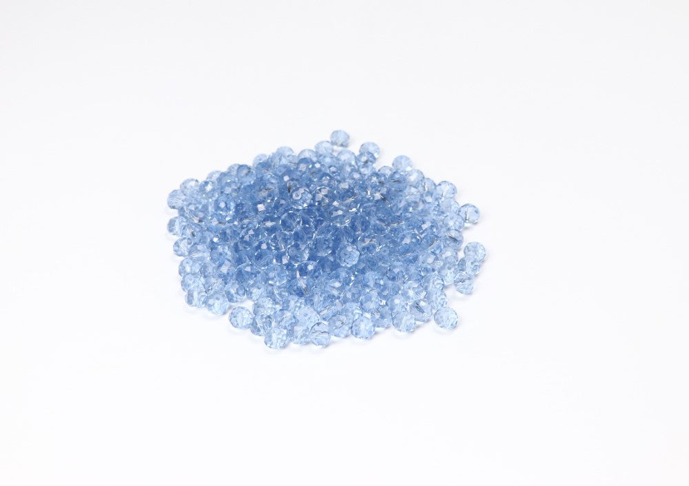 Blue Faceted Glass Beads