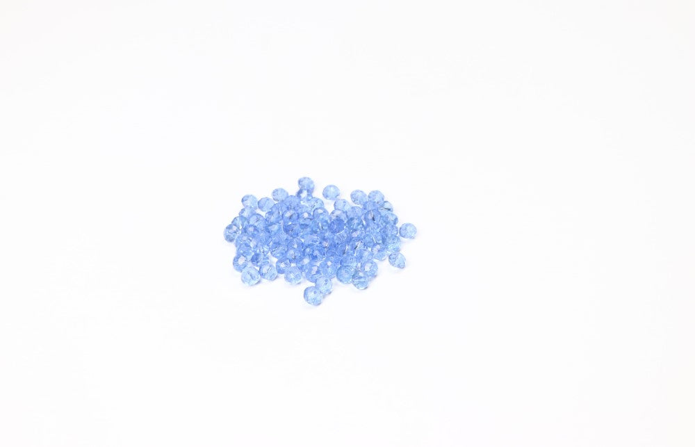 Blue Faceted Glass Beads