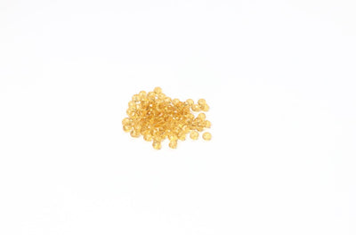 Dull Golden Faceted Glass Beads