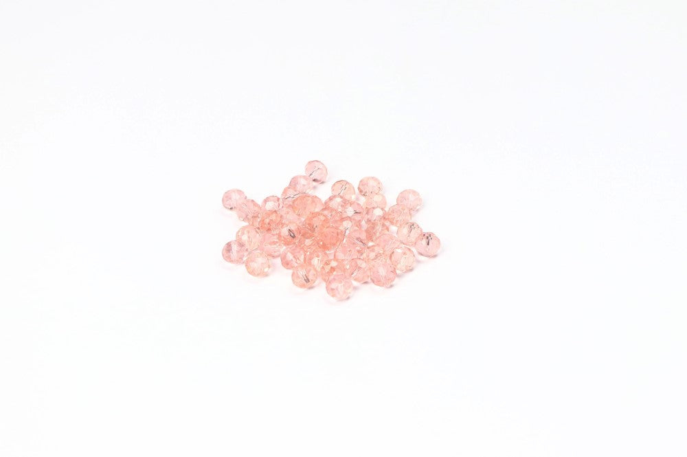 Peach Faceted Glass Beads