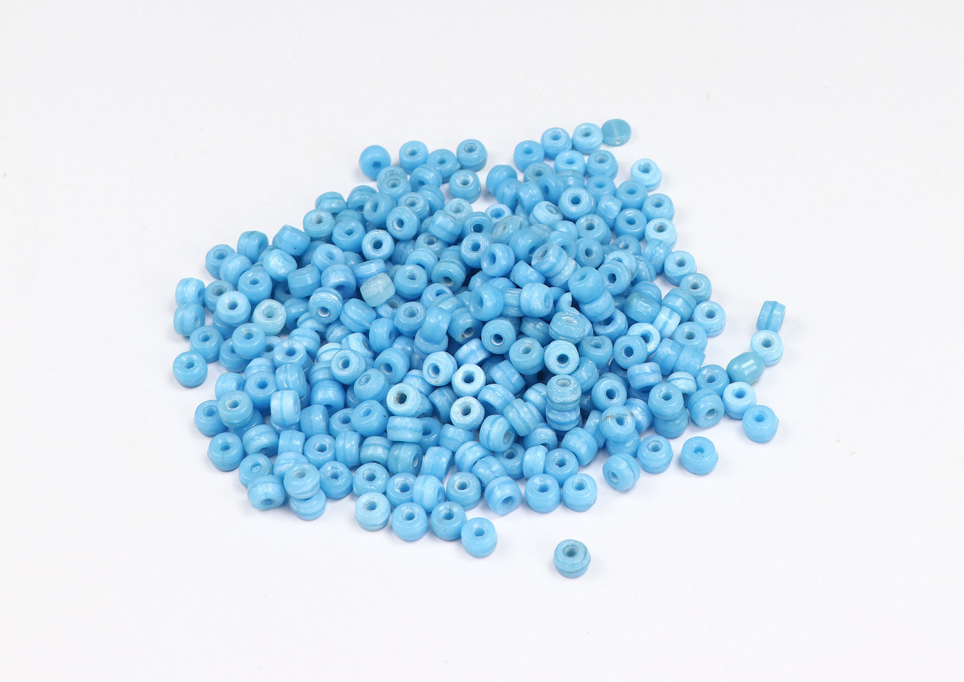 High-Quality Light Blue Pressed Czech Glass Beads
