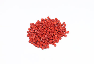 Vibrant Red Press Czech Glass Beads