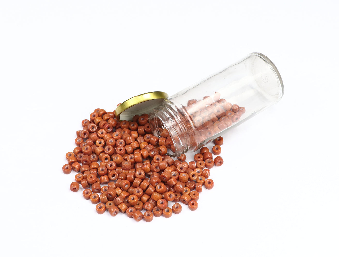 Boho Chic Brown Pressed Czech Glass Beads