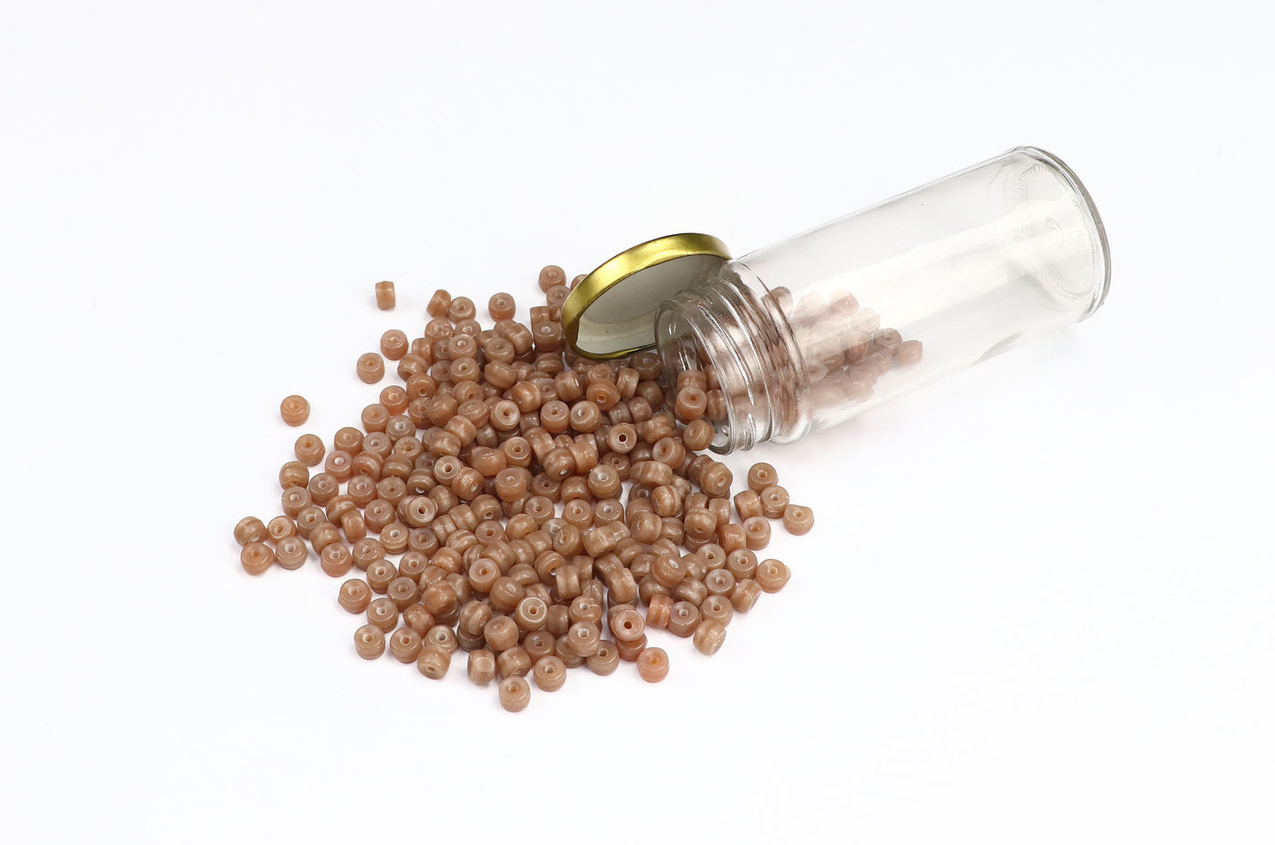 Boho Chic Brown Pressed Czech Glass Beads