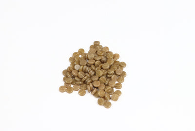 Round Brown Pressed Czech Glass Beads