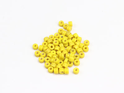 Boho Chic Yellow Pressed Czech Glass Beads