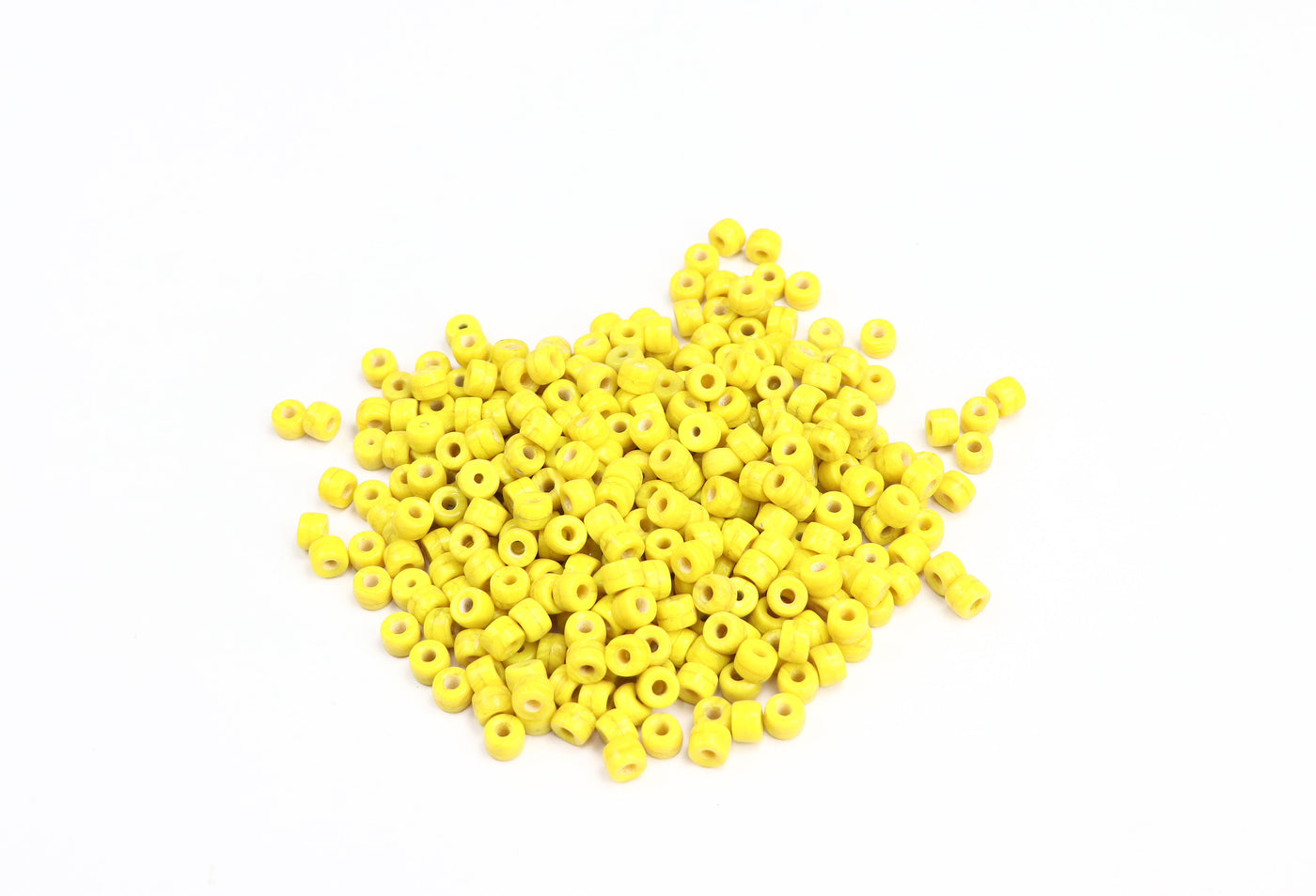 Boho Chic Yellow Pressed Czech Glass Beads