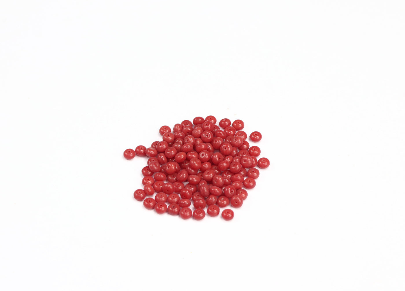Round Red Czech Glass Beads