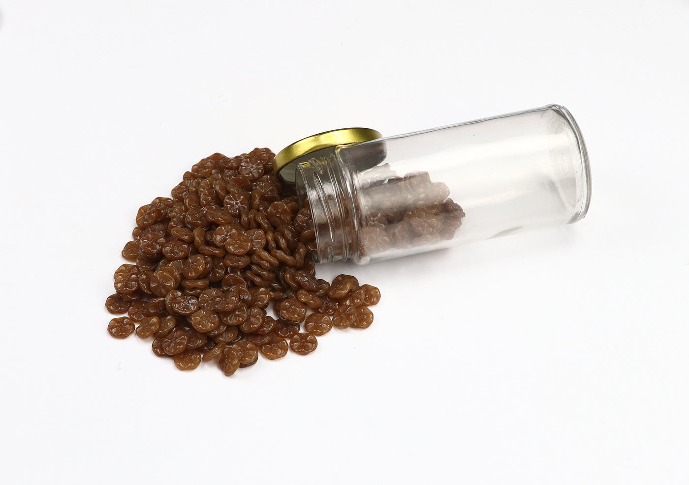 Five-Petal Flower Brown Czech Glass Beads