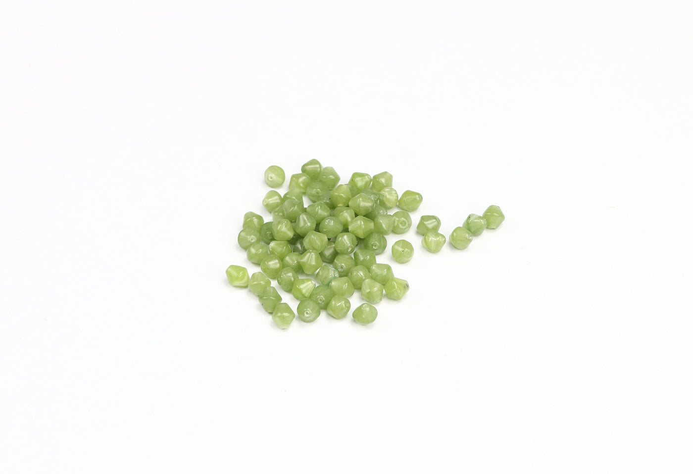 Light Green Czech Glass Beads