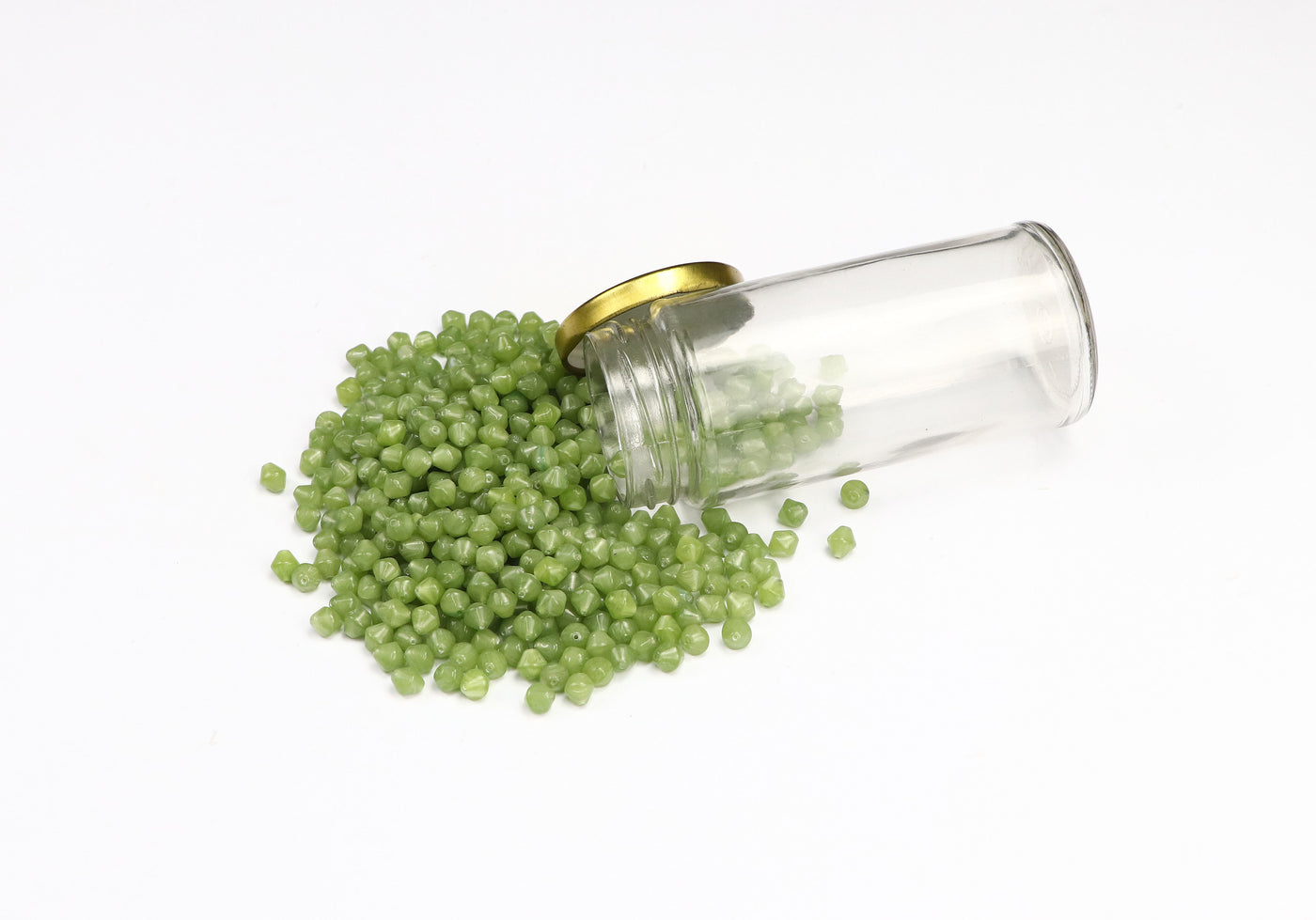 Light Green Czech Glass Beads