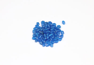 Teardrop Light Blue Pressed Czech Glass Beads
