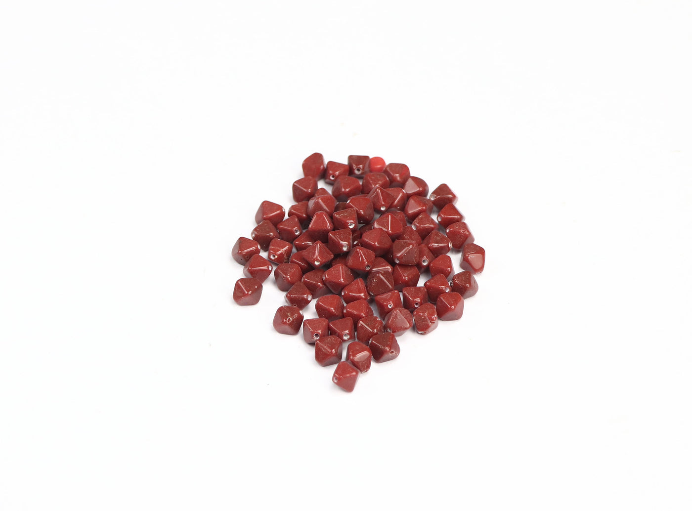 Faceted Burgundy Czech Glass Beads
