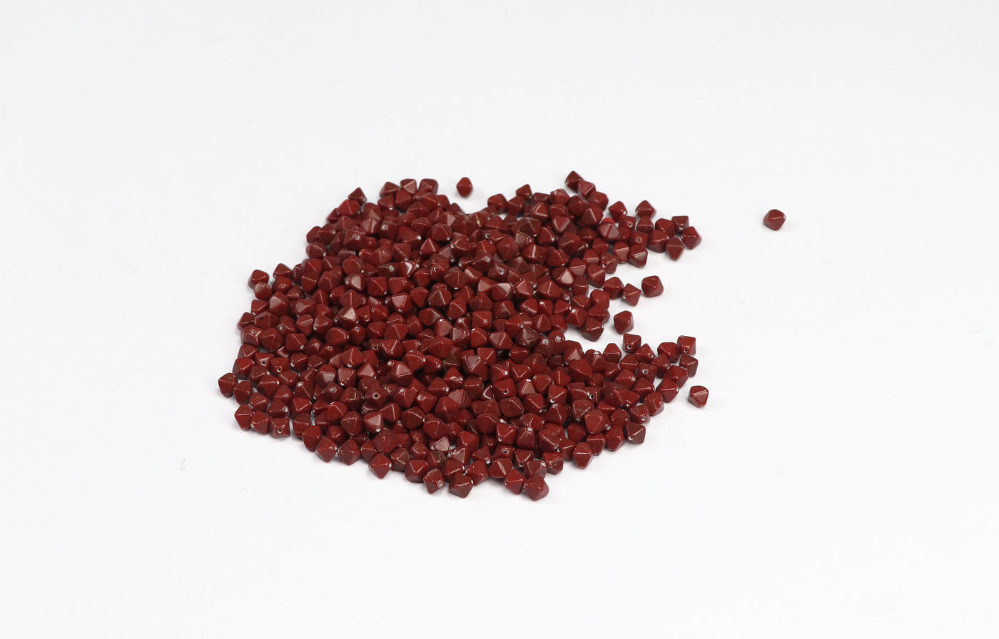 Faceted Burgundy Czech Glass Beads