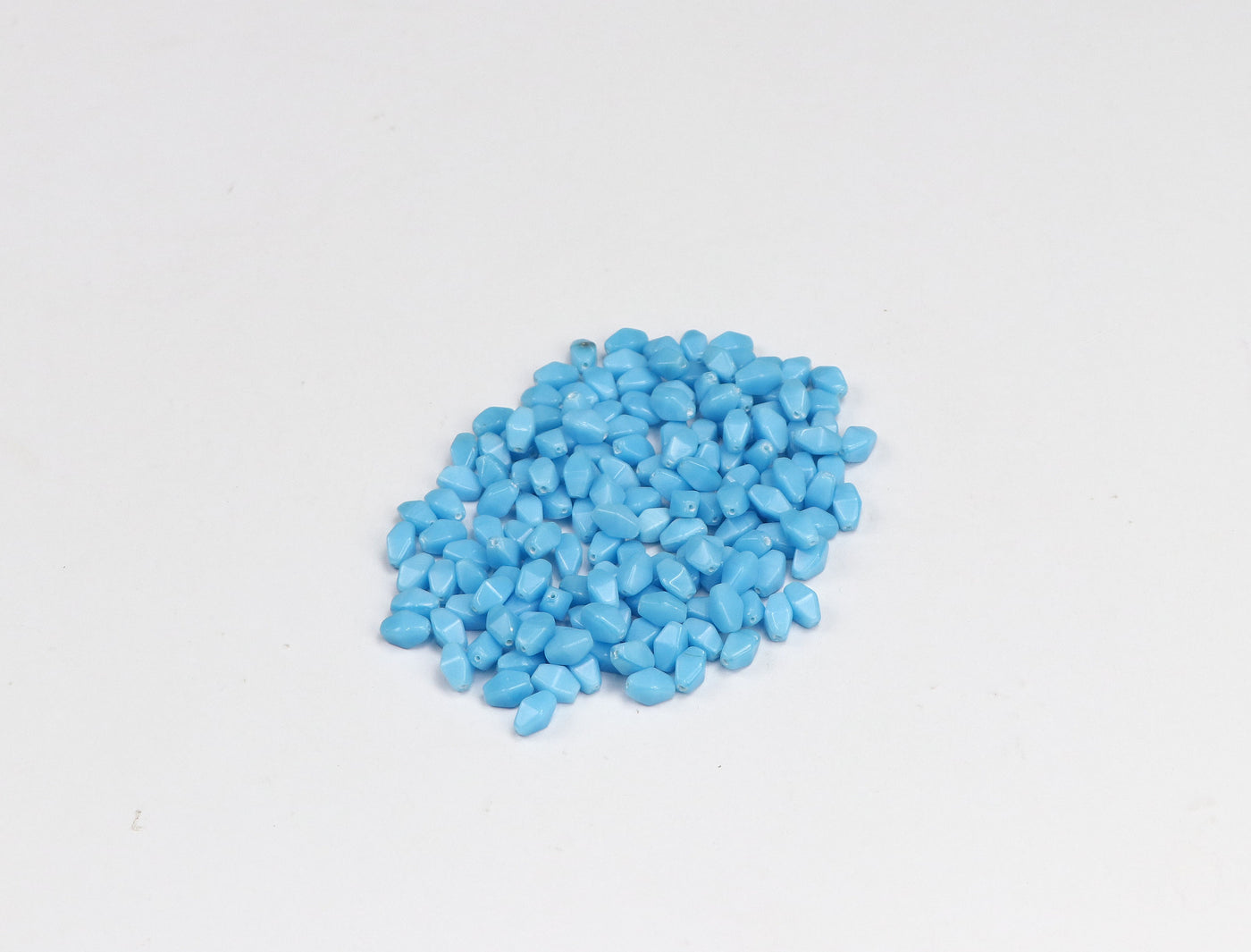 High-Quality Teardrop Light Blue Pressed Czech Glass Beads