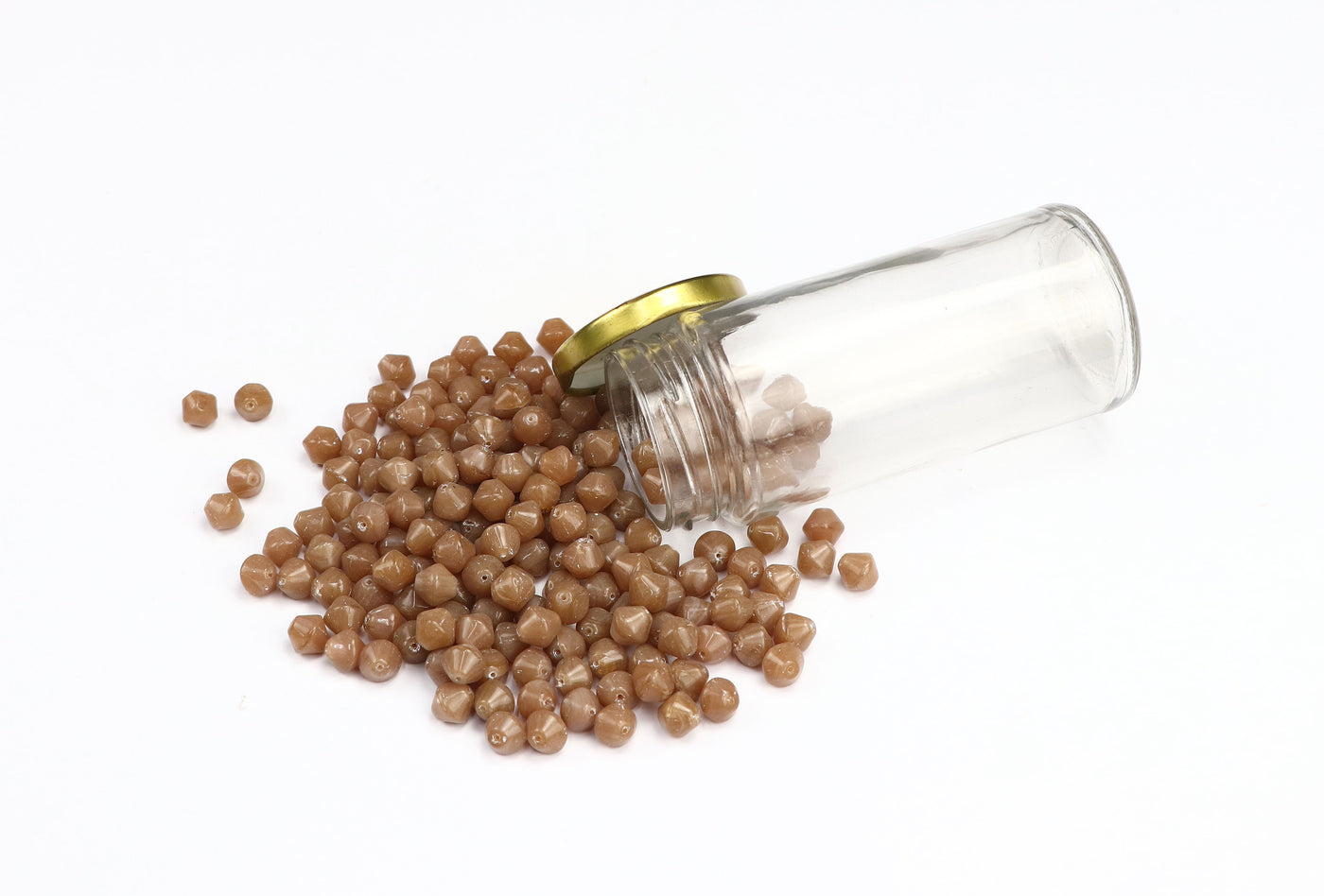 Round Brown Czech Glass Beads