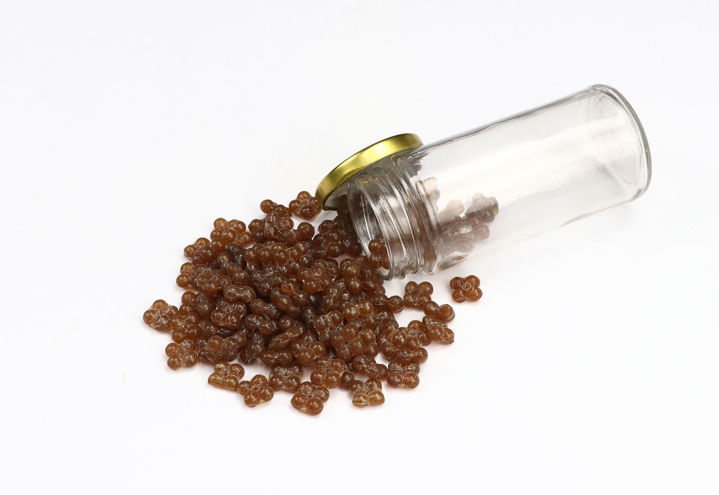 Four-Petal Flower Brown Czech Glass Beads