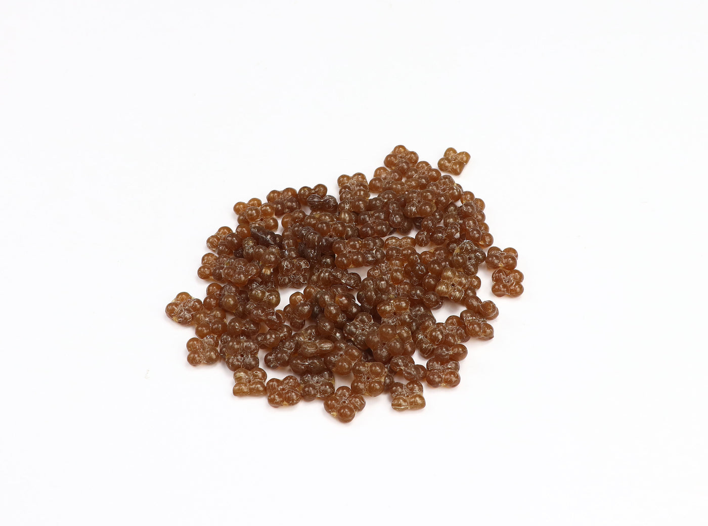 Four-Petal Flower Brown Czech Glass Beads