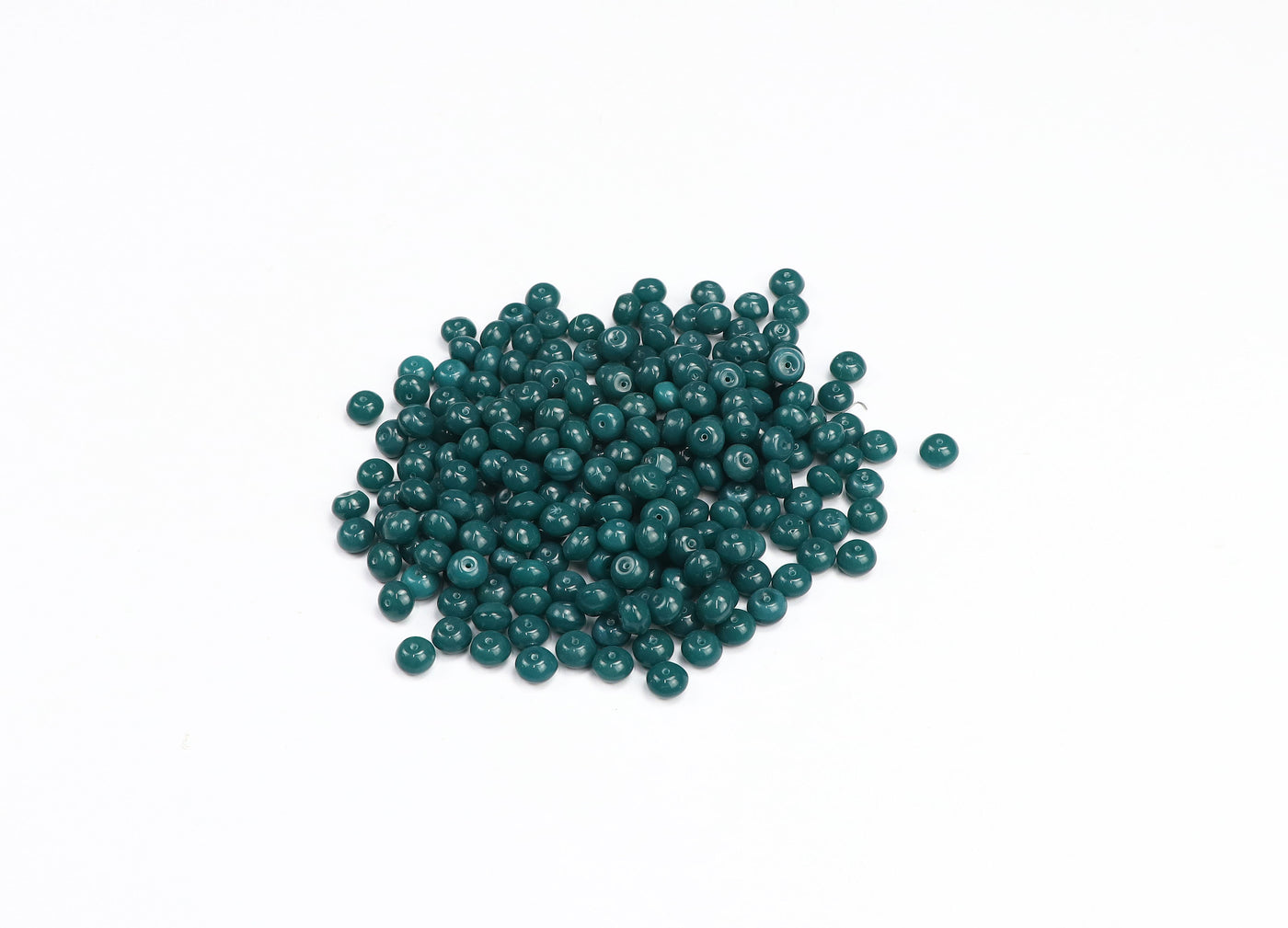 Round Teal Czech Glass Beads