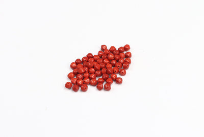 Round Red Czech Glass Beads