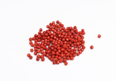 Round Red Czech Glass Beads