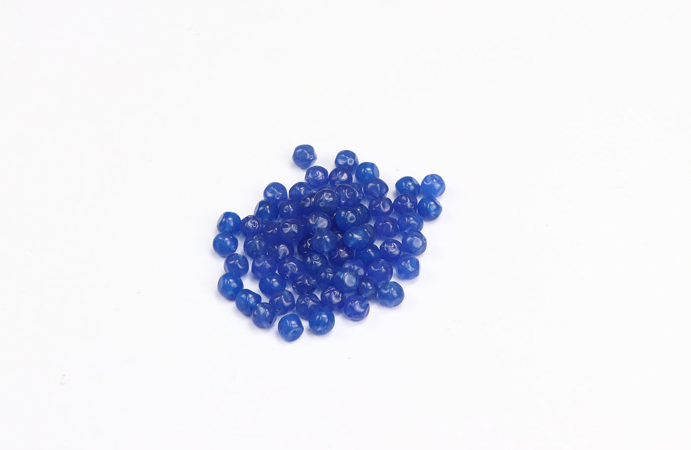 Round Royal Blue Czech Glass Beads