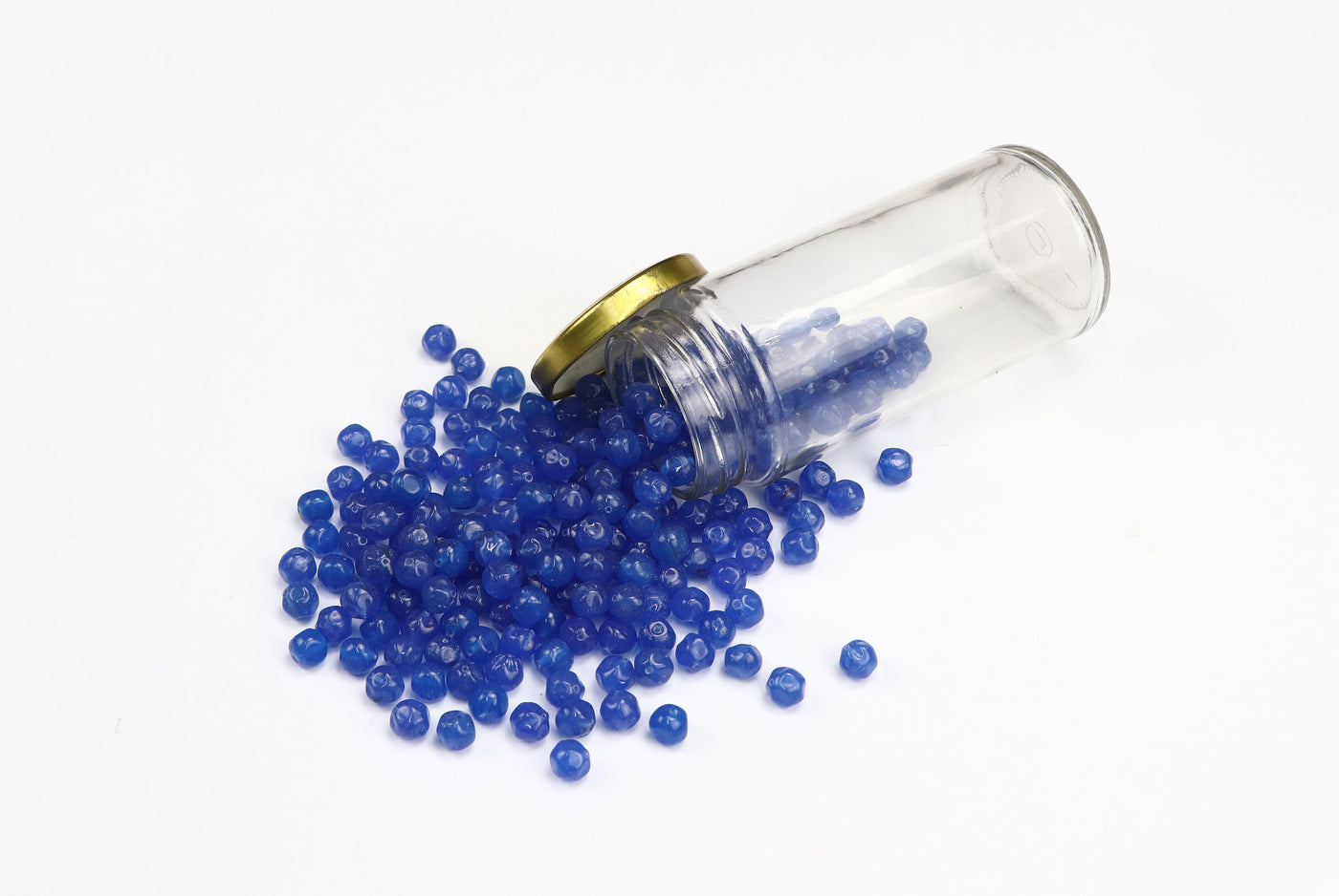 Round Royal Blue Czech Glass Beads