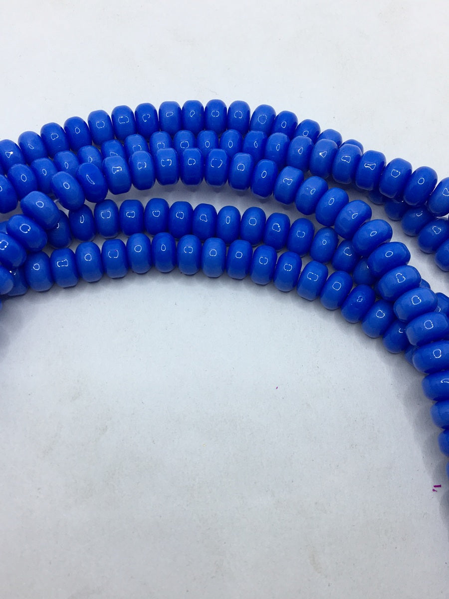 Blue Tyre Crystal Glass Beads