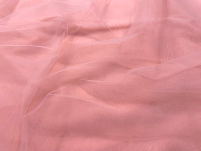 Light Peach Plain Soft Net Fabric