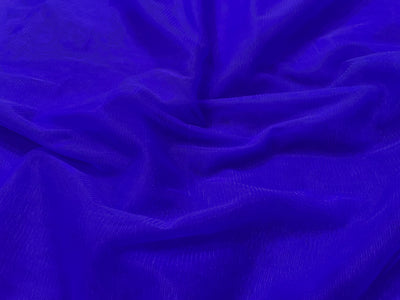 Vibrant Blue Plain Soft Net Fabric