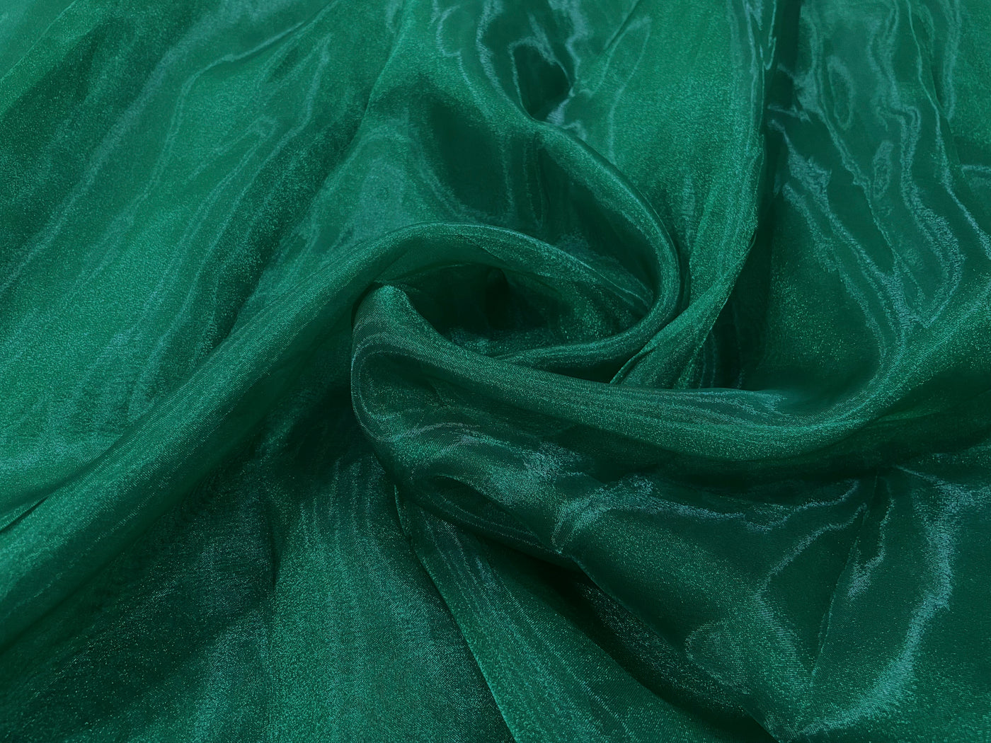 Green Plain Organza Fabric