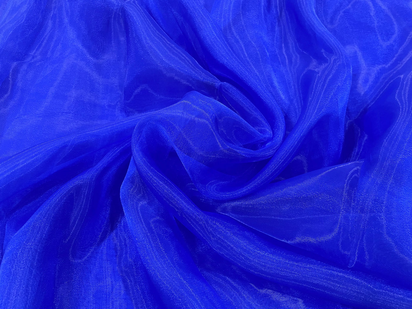 Royal Blue Plain Organza Fabric