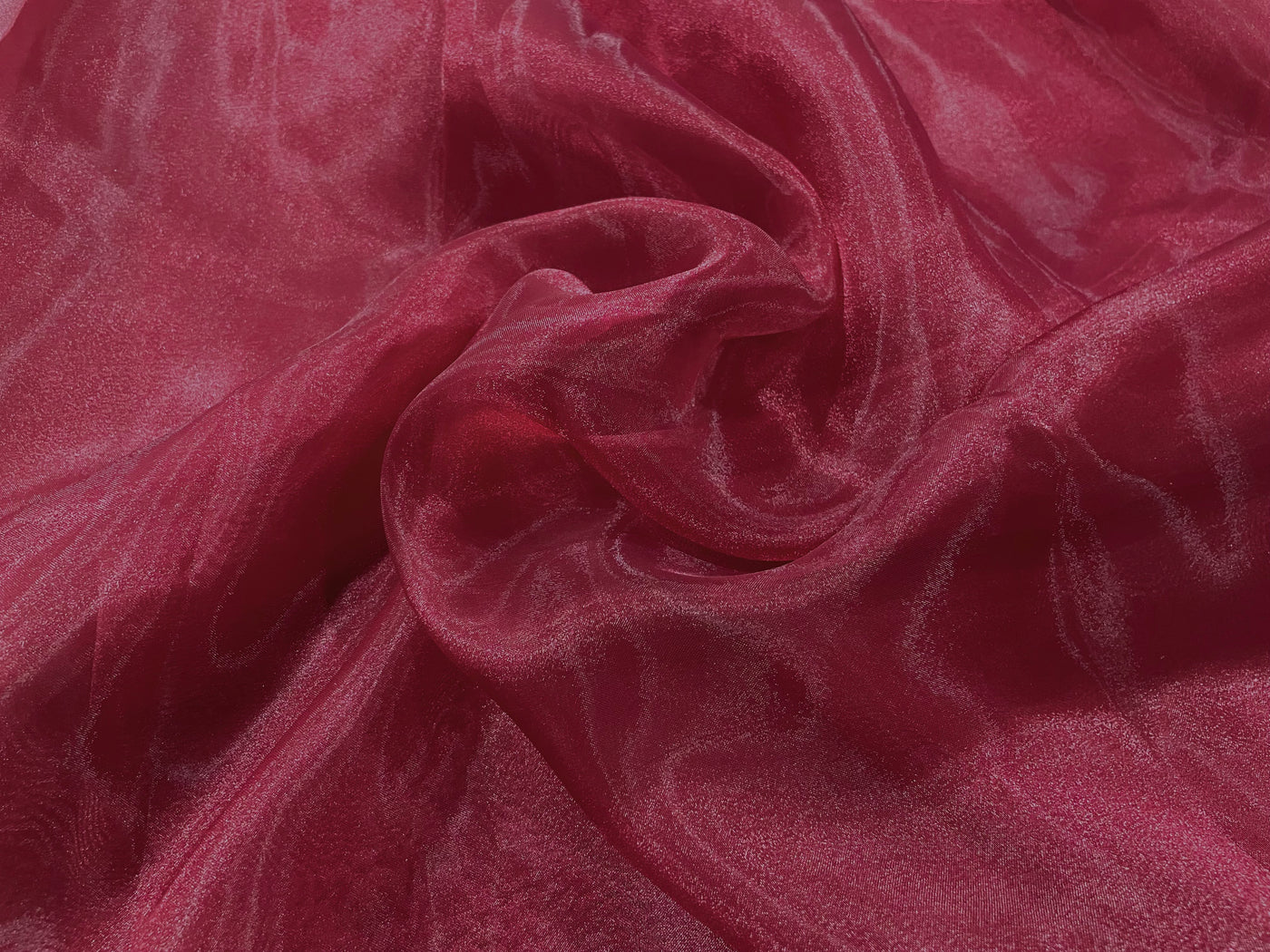 Maroon Plain Organza Fabric