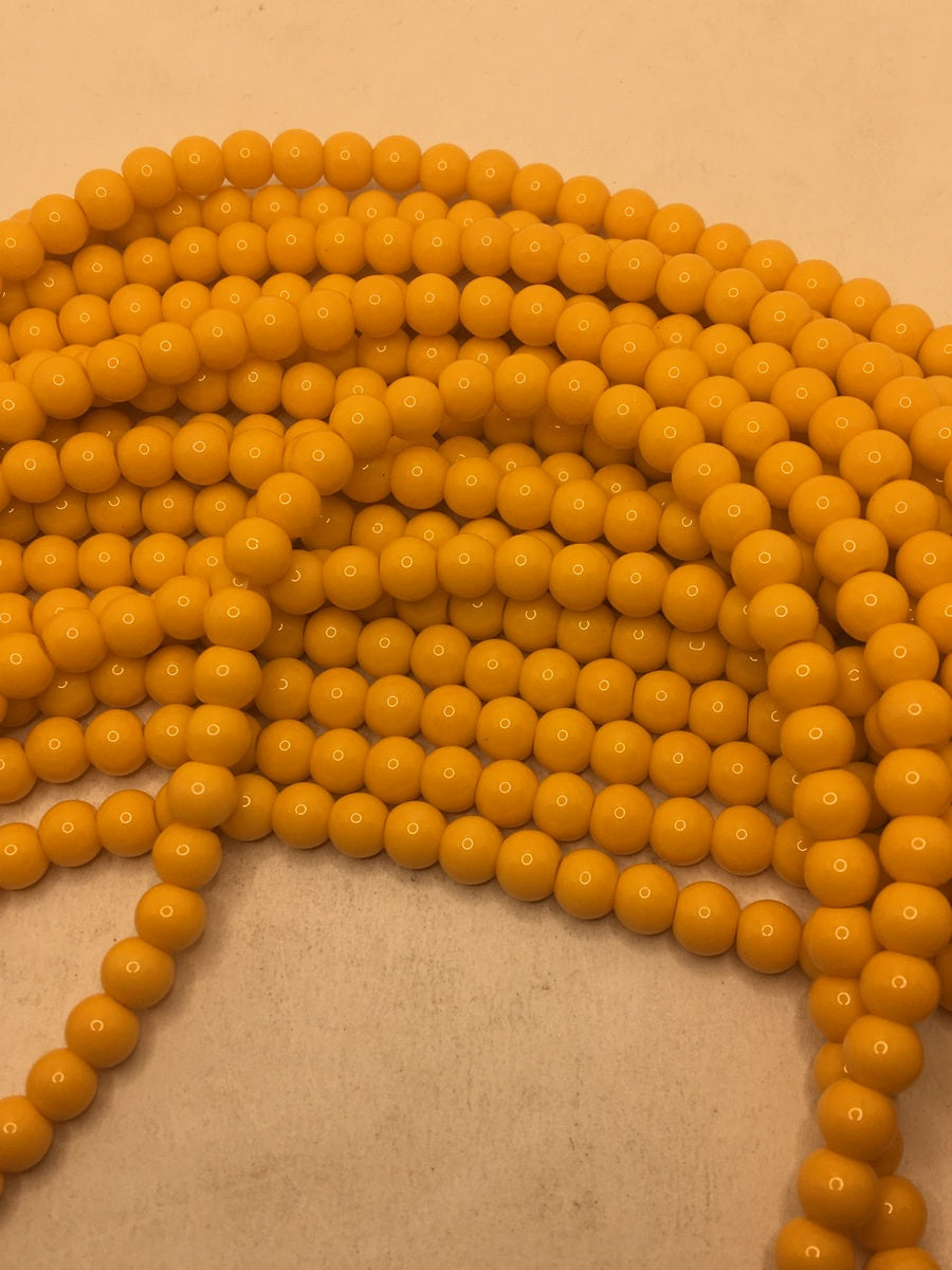Yellow Tyre Crystal Glass Beads