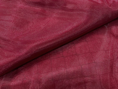 Maroon Plain Organza Fabric