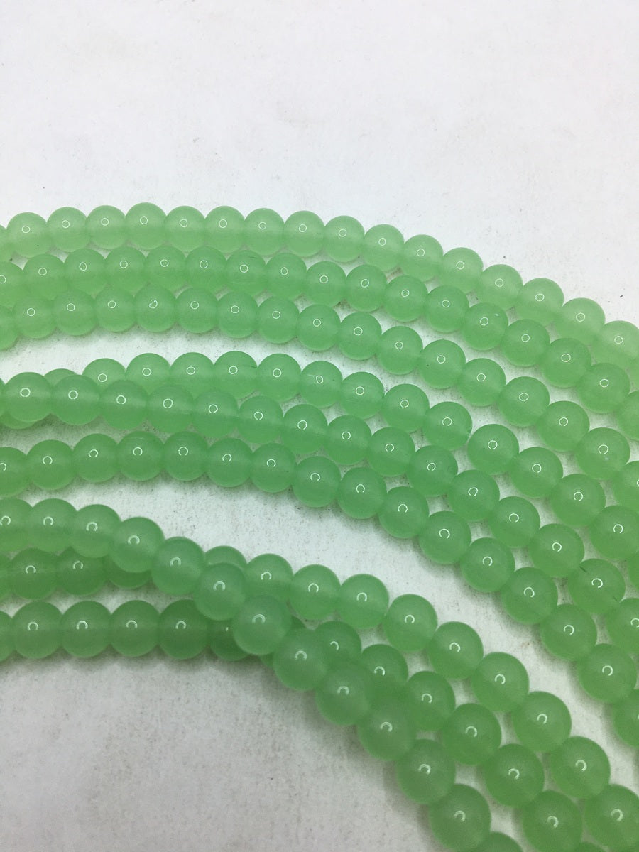 Light Green Tyre Crystal Glass Beads