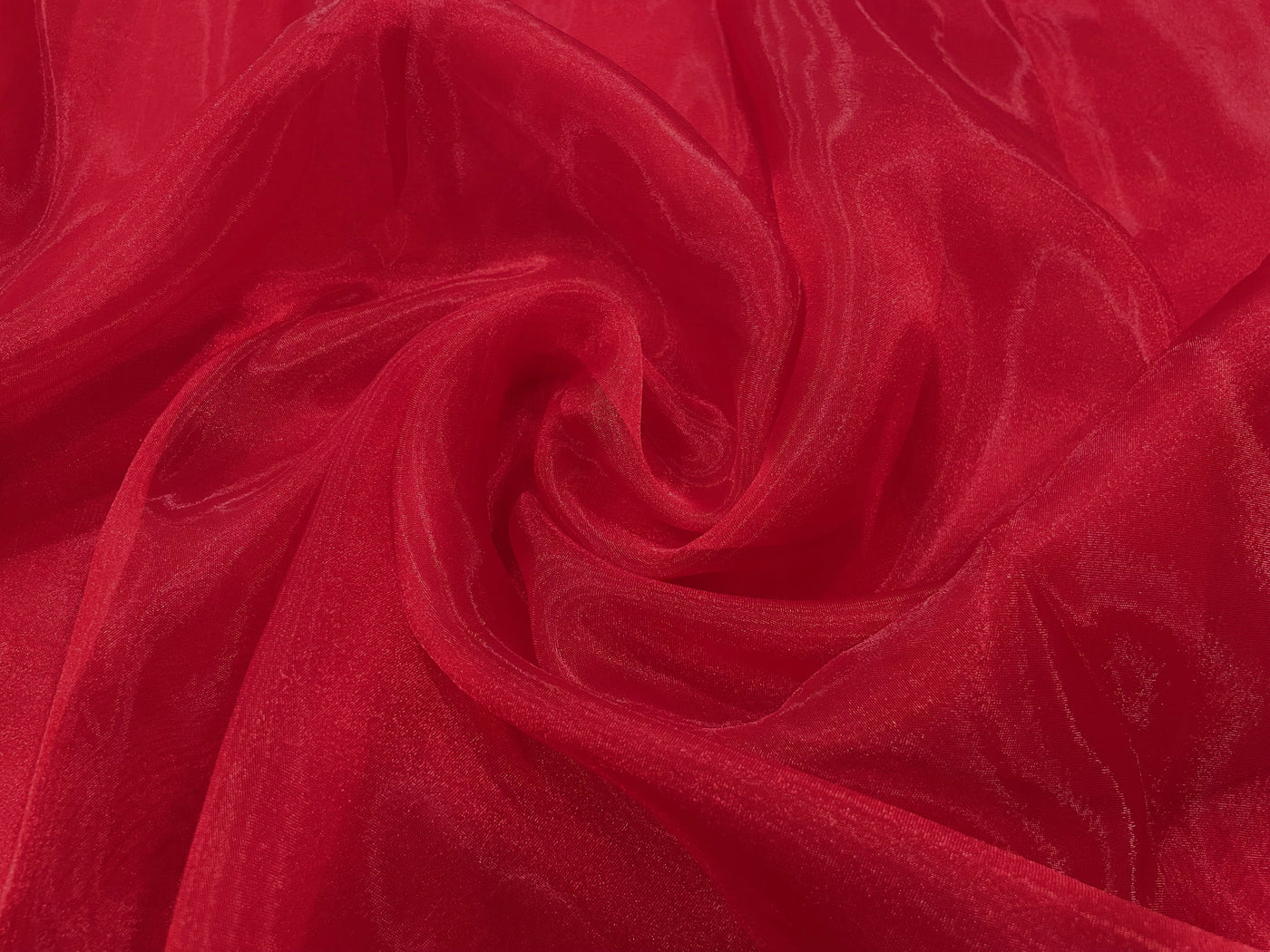 Red Plain Organza Fabric