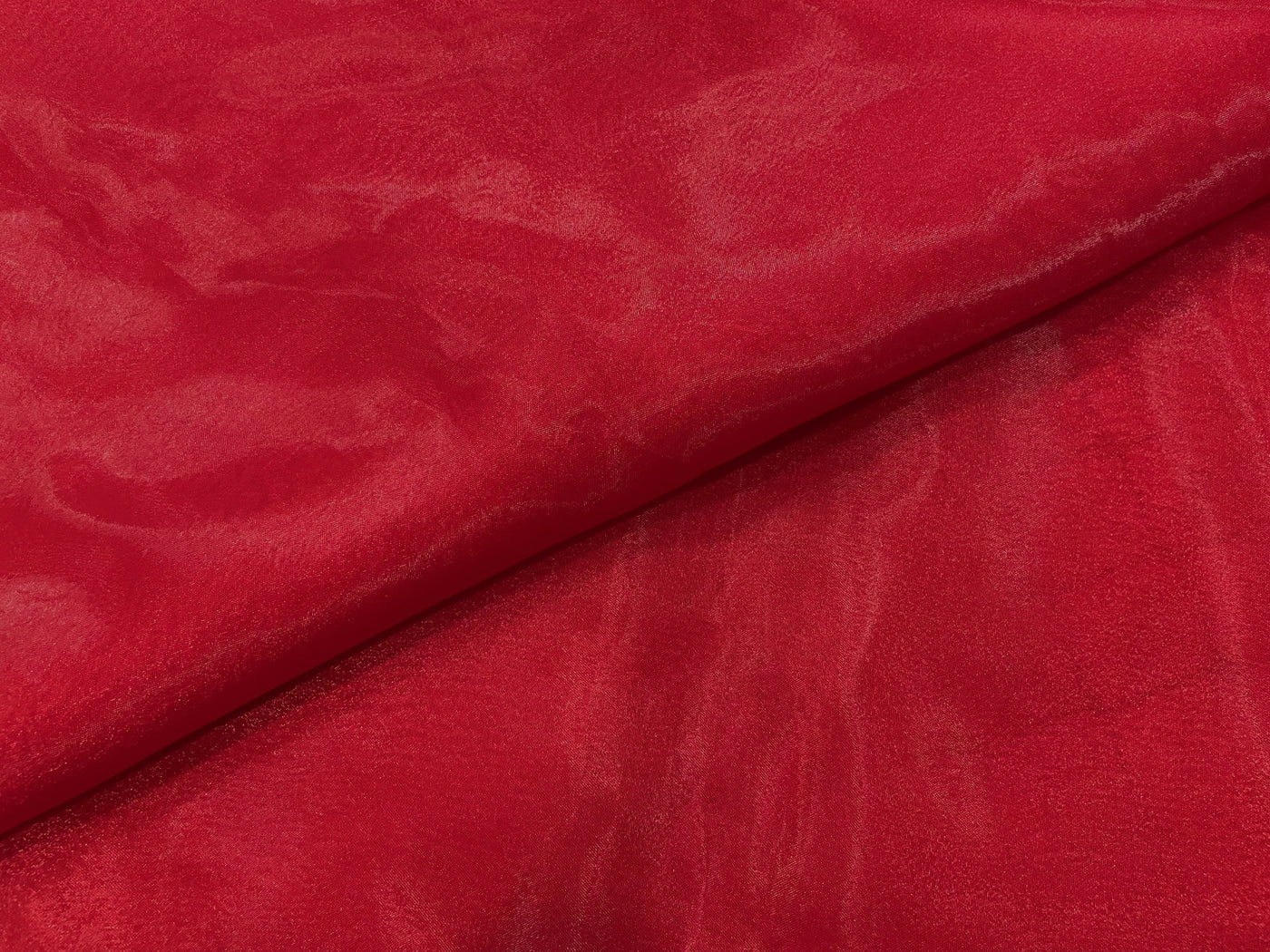 Red Plain Organza Fabric